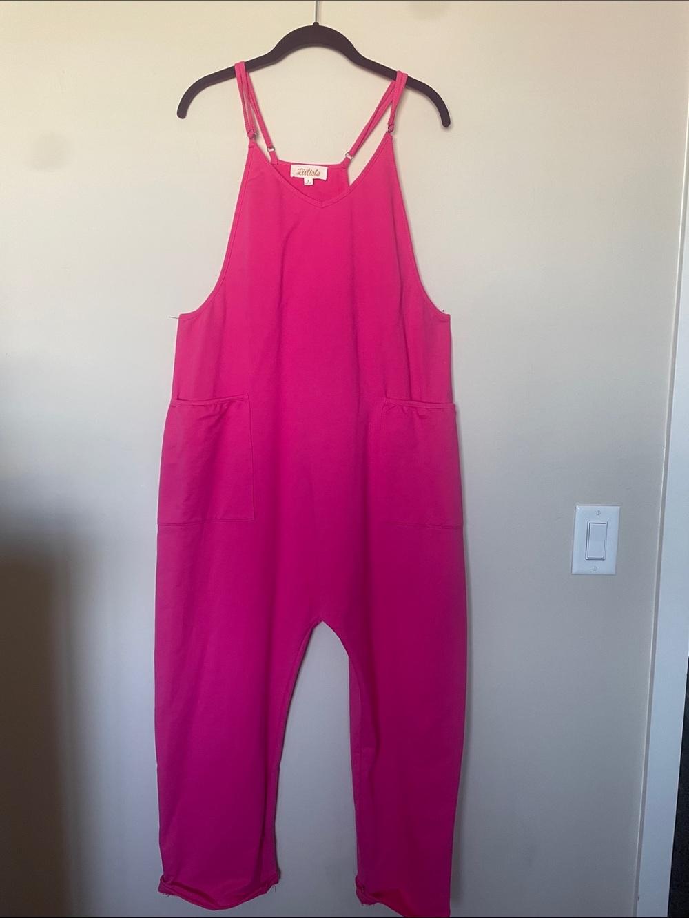 Listicle Hot Pink Oversized Jumpsuit